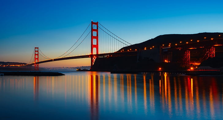 Golden Gate Bridge San Francisco during golden hour