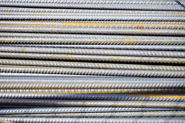 closeup photo of gray metal bars