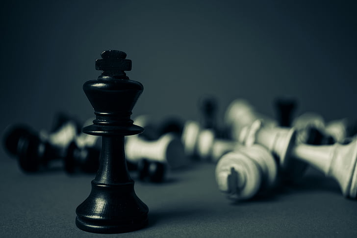 Aesthetic Black Chess King Wallpaper Download