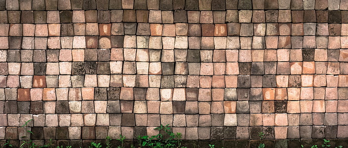 brown clay brick wall