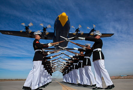 military salute and black airplane