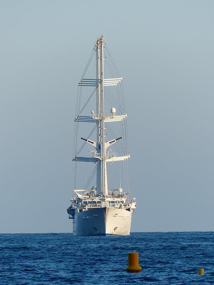 white galleon on sea at daytime