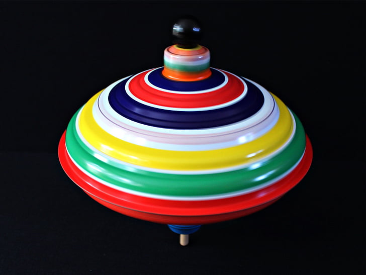 multicolored spin top