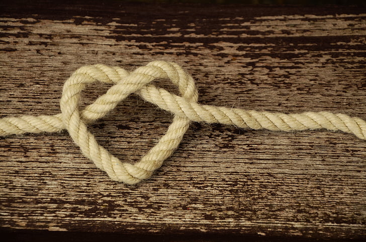 heart rope on table
