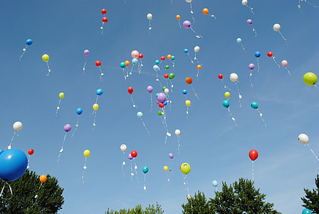 assorted colors of balloons