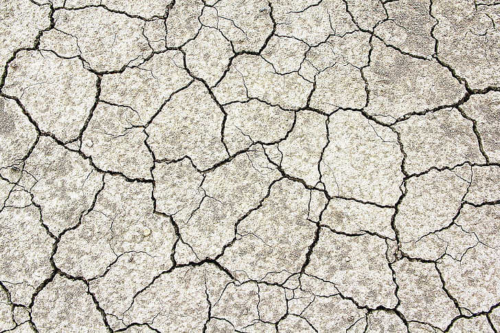 dried crack soil