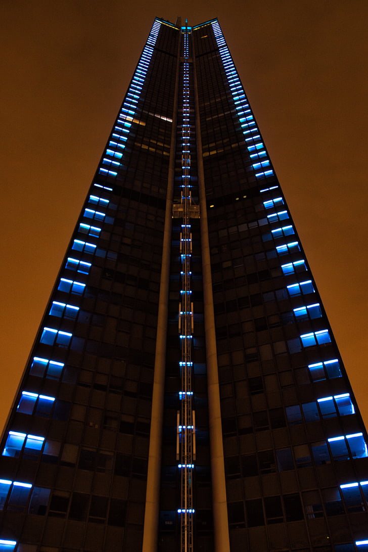 tower during night time