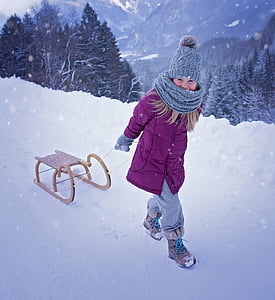 beige wooden snow sled