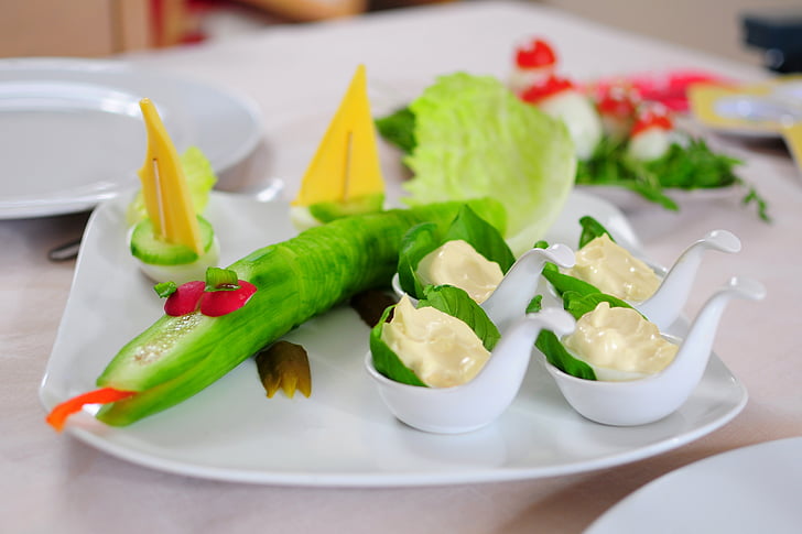 vegetable designs on plate
