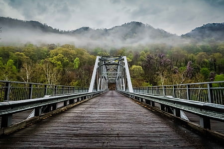 photo of gray bridge