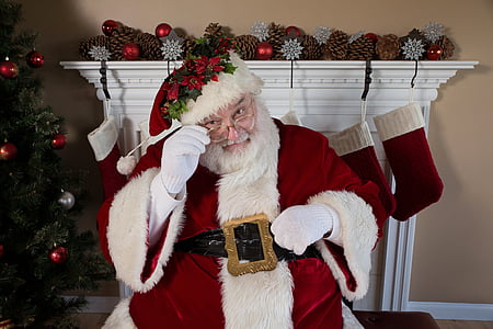 man wearing Santa Claus costume