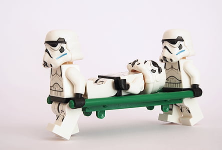 white and black stormtrooper toys