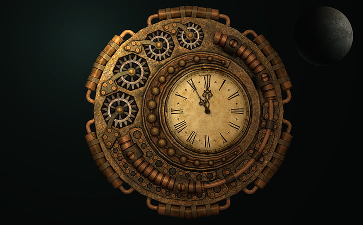 roman numerical clock at 11:55